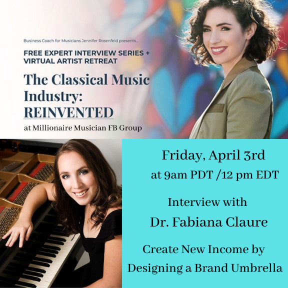 Join me this Friday as I discuss how to create new income by designing a brand umbrella, and yesterday’s interview replay