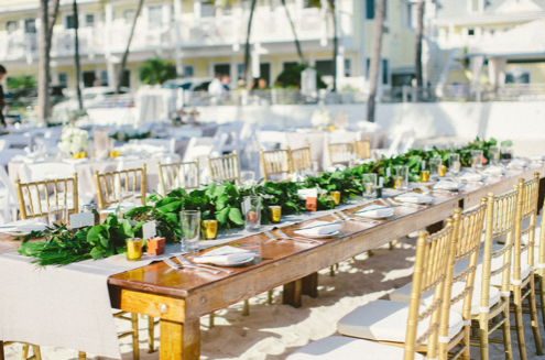 reception set up on the beach at southernmost beach resort